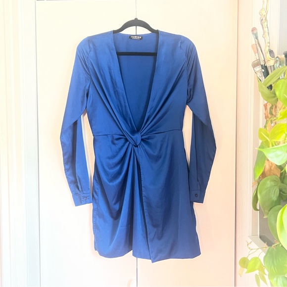 Fashion Nova Satin Dress sz L - Picture 2 of 11